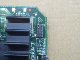 Header soldered to Dell N06D motherboard